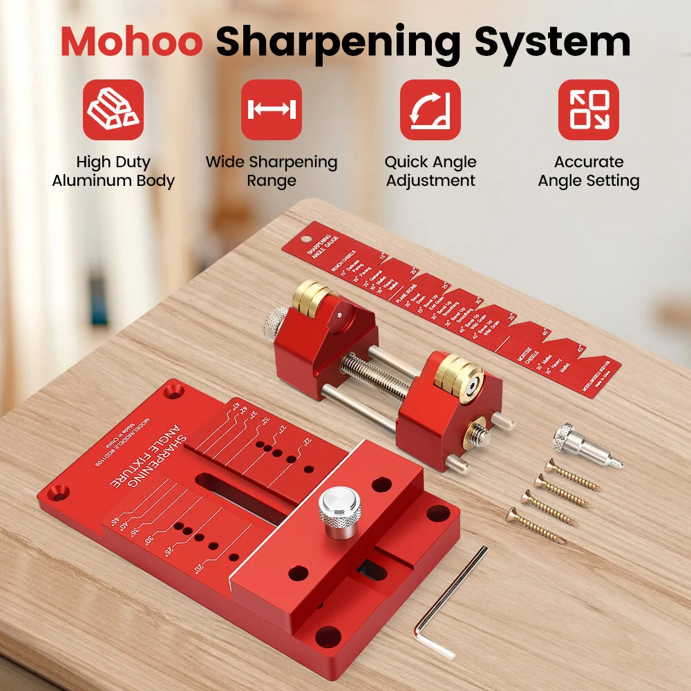 Mohoo Sharpening System | Honing Guide & Angle Fixture for Woodworking Chisels - Image 2