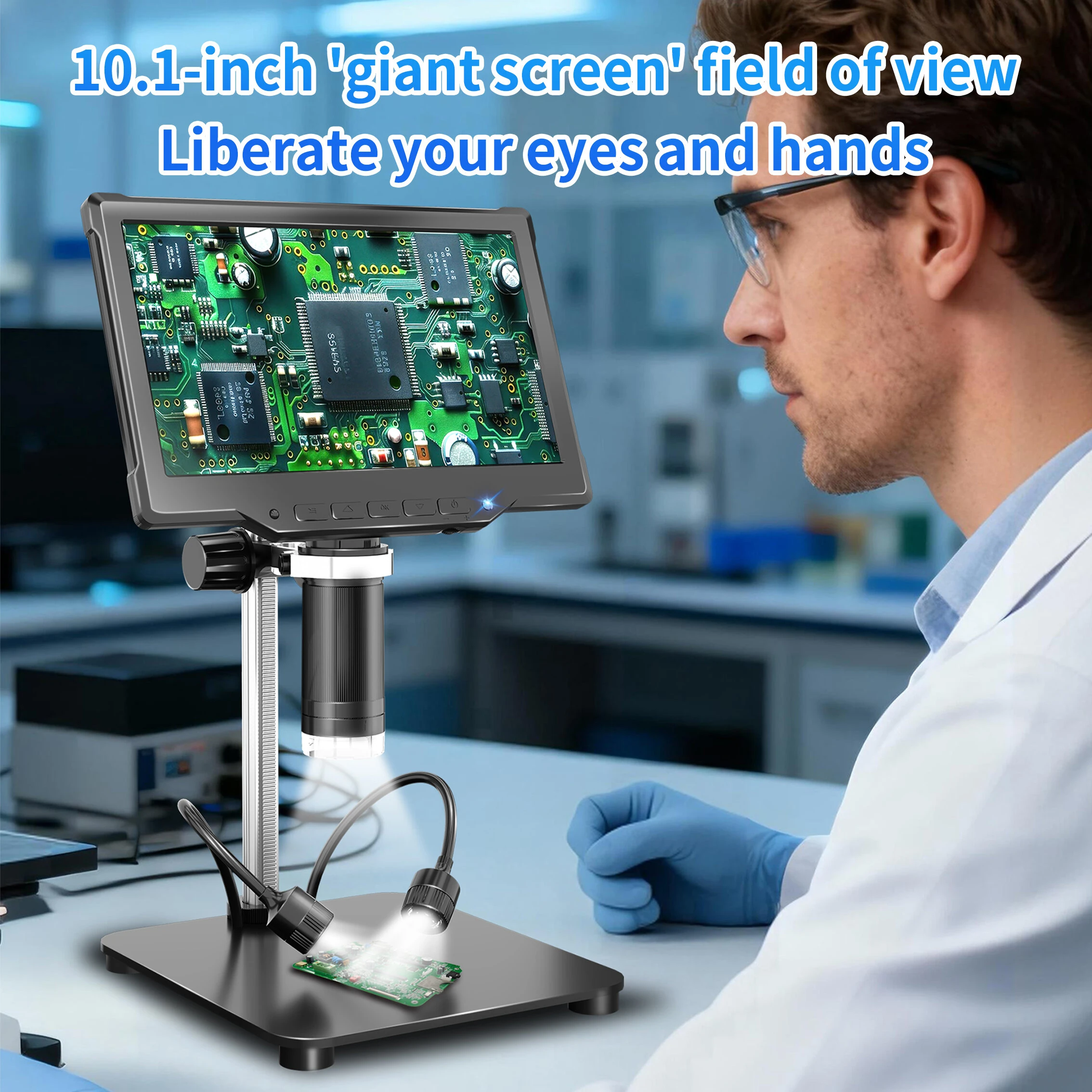 MK10 10.1 Inch Digital Microscope | IPS Screen & HD Camera | Type-C for Windows/Mac - Image 3