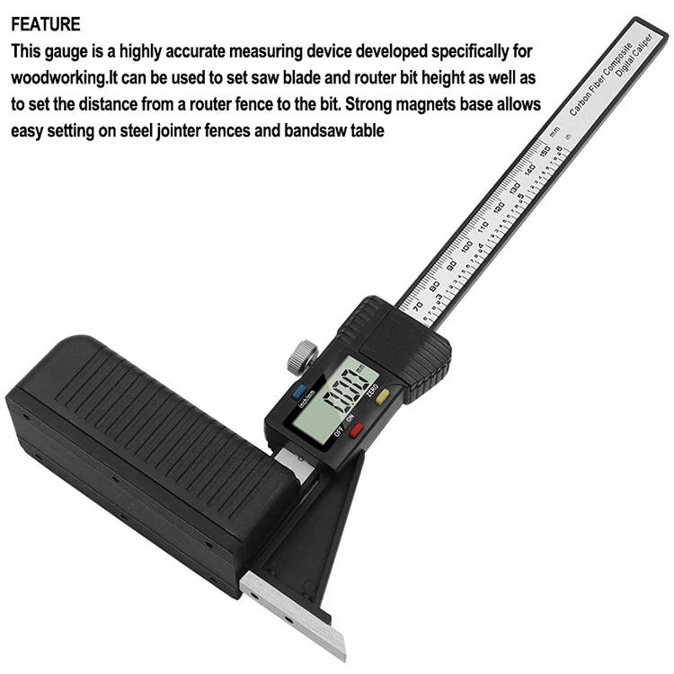 Digital Height Gauge 0-150mm | Electronic Vernier Caliper for Wood & Table Marking - Image 2