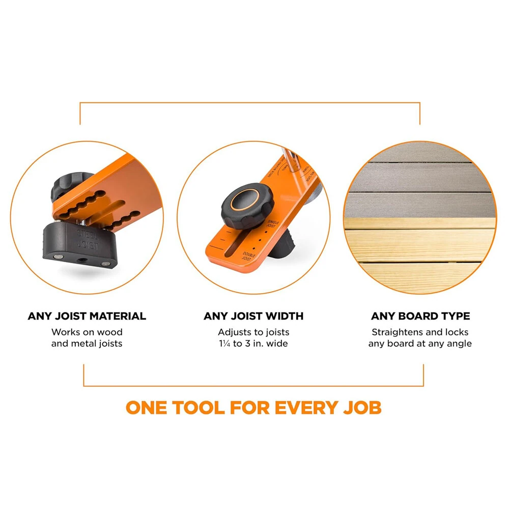 Deck Lever Tool for Composite & Hardwood | Multi-Joist Bending & Locking | Lightweight - Image 5