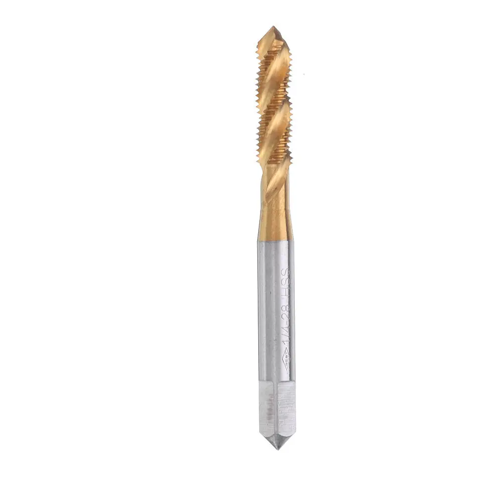 Drillpro HSS Imperial Machine Screw Plug Tap - Titanium Coated Spiral Flute - Image 5