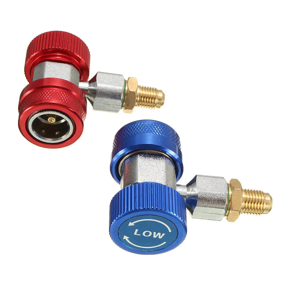 A/C R134a Quick Connect Adapter Coupler - 90 Degree Flange Extractor Valve Core - Image 2
