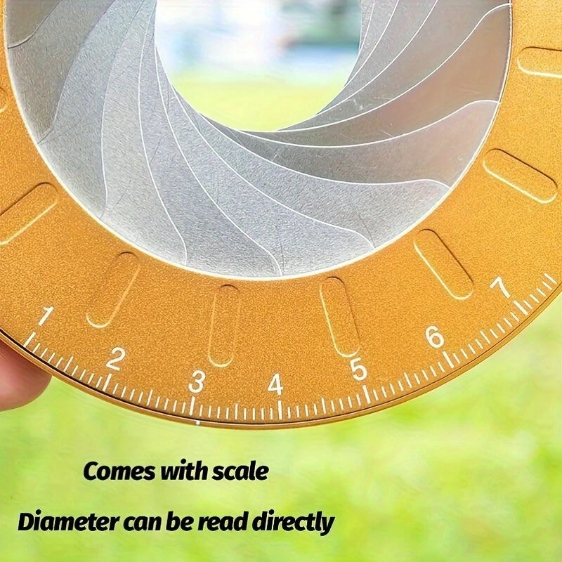 Adjustable Precision Circle Drawing Tool | 125mm Alloy Metal | Engraved Scale Compact Lightweight | Gold Red Black Blue - Image 2