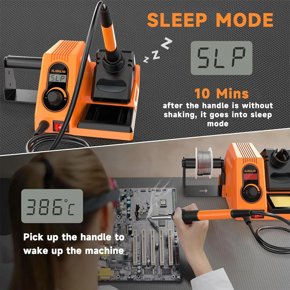 HX46 Soldering Station Kit 600W | PID Temp Control 150-500°C | LCD Display & Auto Sleep - Image 3