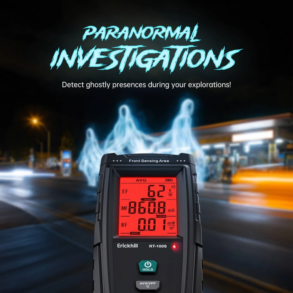 ERICKHILL RT-100S 3-in-1 EMF Meter | RF Magnetic Field Detector | Portable - Image 4