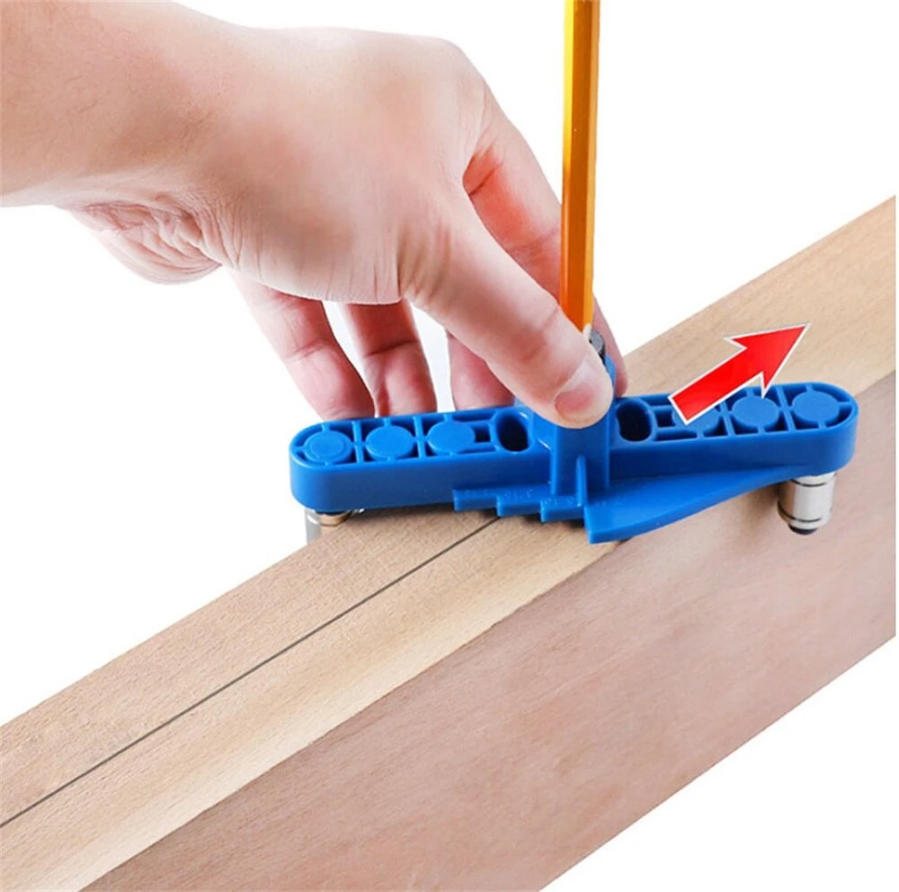 Two-In-One Straight Hole Drilling Locator | Self-Centering Scriber Tool for Woodworking - Image 2