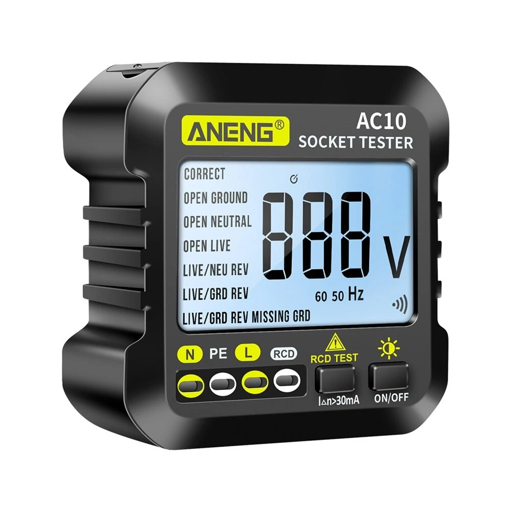 ANENG AC10 Digital Socket Tester Plug - Polarity & Phase Tester Multimeter - Image 5