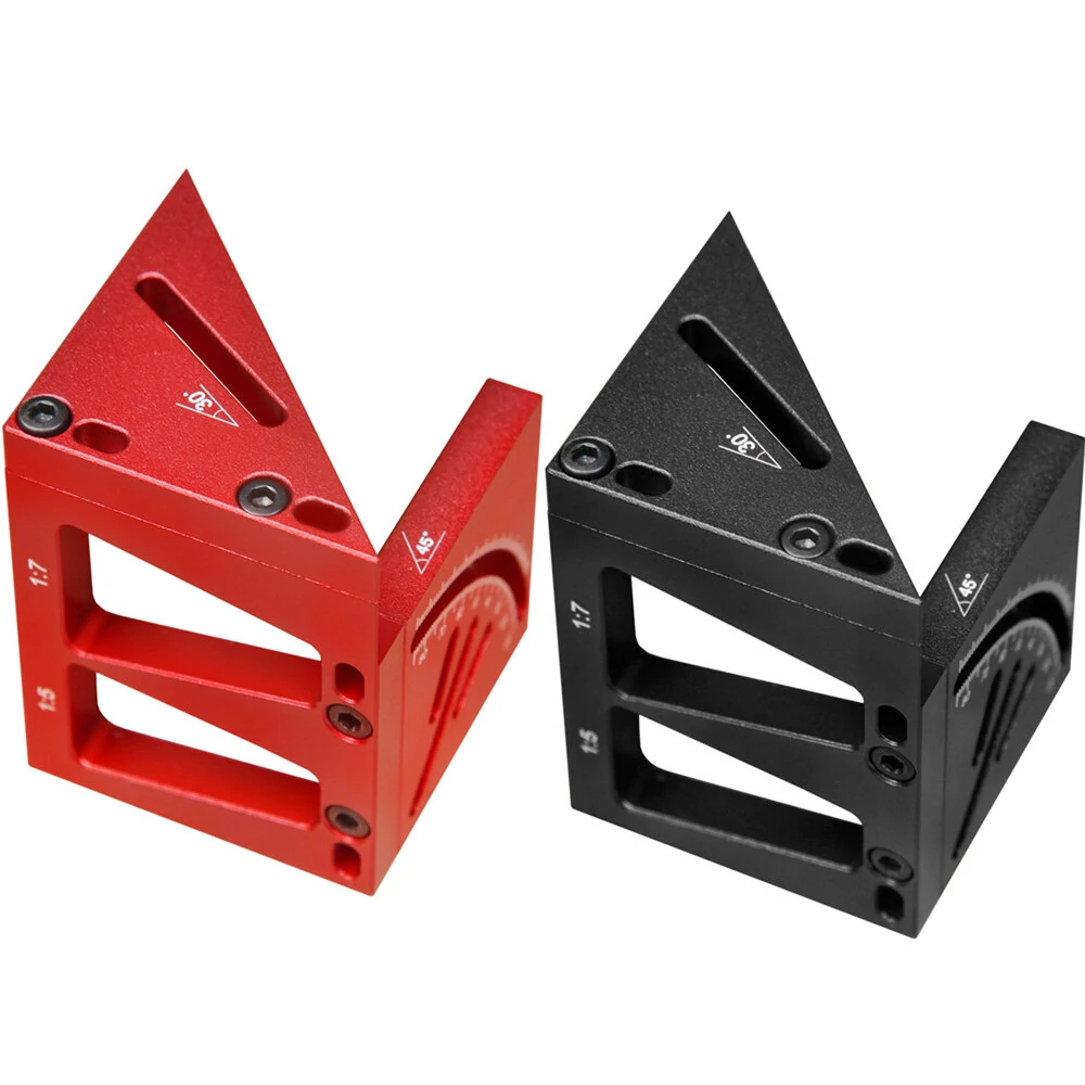Aluminum Alloy Woodworking Marking Ruler - 45° & 90° Line Marker | Centerline & Dovetail Gauge - Image 2