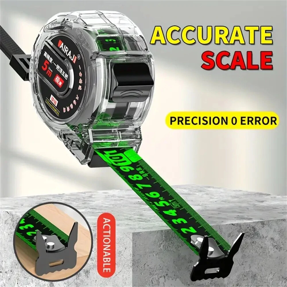 10M Fluorescent Steel Tape Measure | Circle Measuring & Self-Locking - Image 4