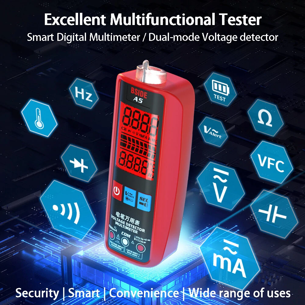 BSIDE A5 Digital Multimeter - Professional Pocket Tester for Voltage Current Capacitance - Image 2