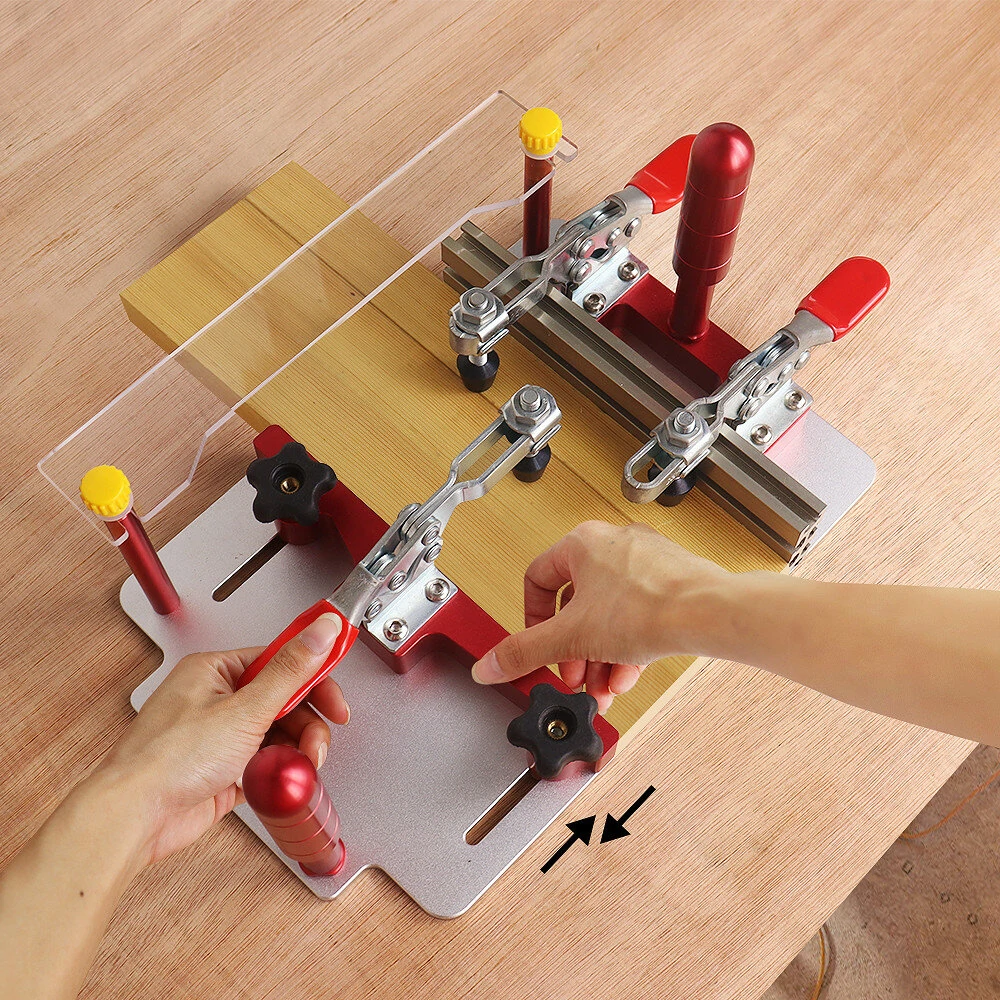Router Table Coping Sled with Clamps | Precise Front Joint Cutting for Cabinet Doors - Image 2