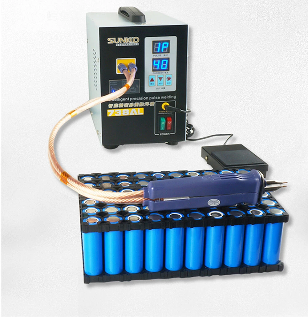 SUNKKO 738AL Handheld Spot Welder | Telescopic Arm for 18650 Battery | Precision Pulse Welding Machine - Image 2