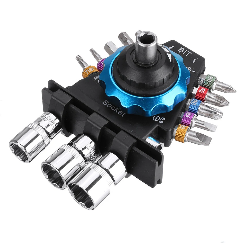 15Pcs Screwdriver Bit Set - Magnetic Cross & Hex Head - Multifunction Socket Driver - Image 4