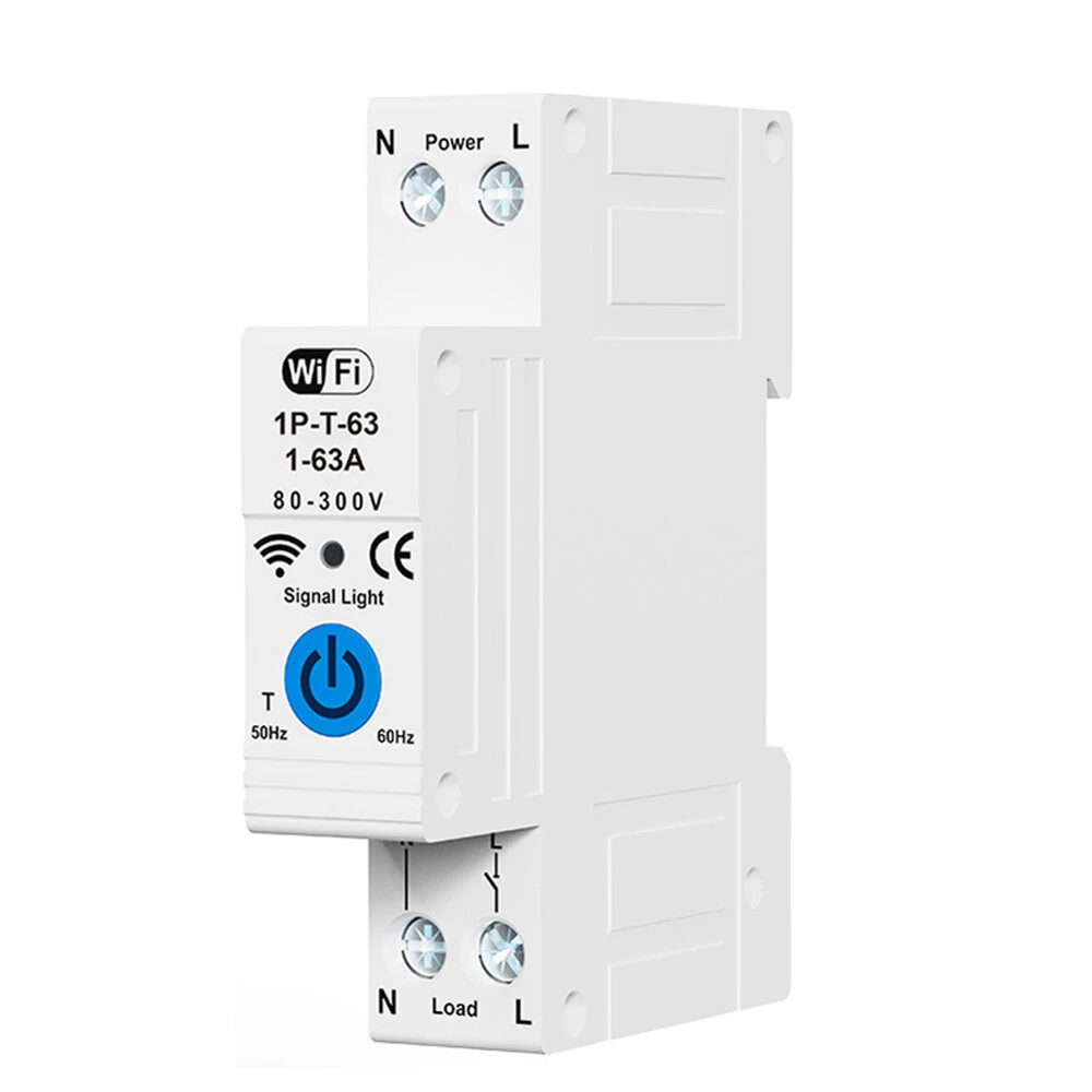 RMDZT-1PNL 63A Smart WiFi Circuit Breaker | Voice Control & Timing | Real-Time Power Tracking - Image 2