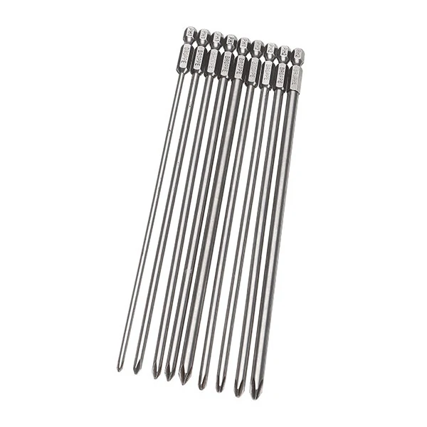 Broppe 9pcs 200mm Magnetic Hex Screwdriver Bits | Long Phillips & Slotted - Image 2