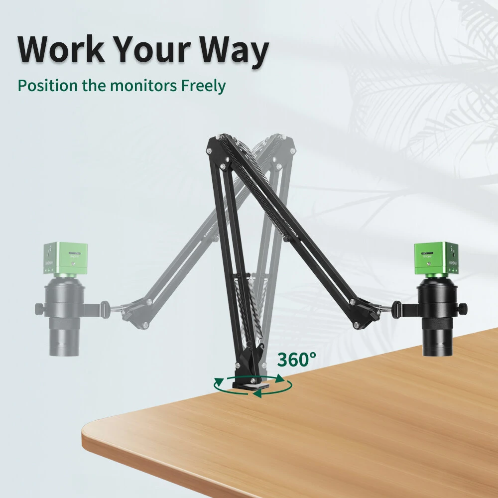 Industrial Microscope Camera Bracket - 360° Rotation & Monocular Design | High Quality Metal, 3.5 lbs Load | Compatible with 42mm & 50mm Lenses - Image 5