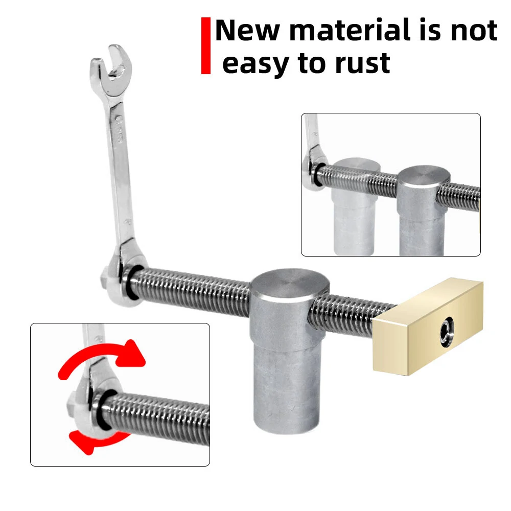 Woodworking Desktop Clip - 2PCS 19mm/20mm Brass & Steel Dog Hole Clamp | 4 Stop Fast Fixture - Image 4