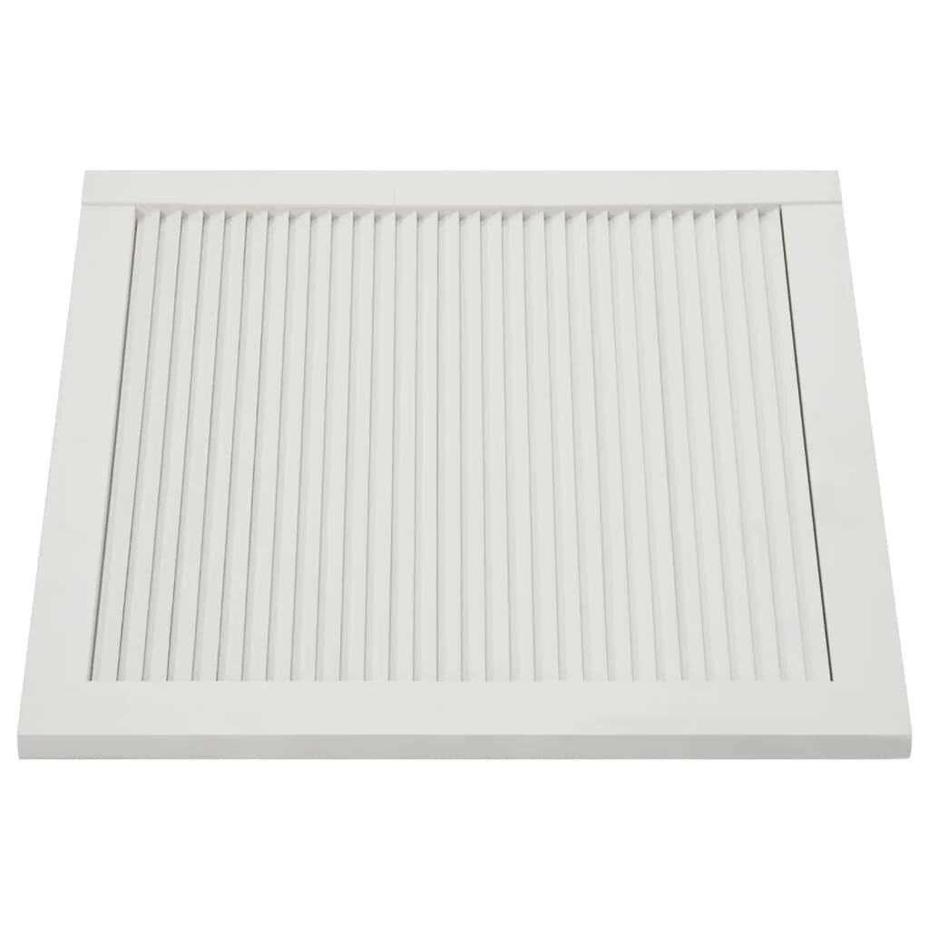 Louver Doors 4-Pack | 39.5x49.4 cm Solid Pine | White Tool Cabinet - Image 3