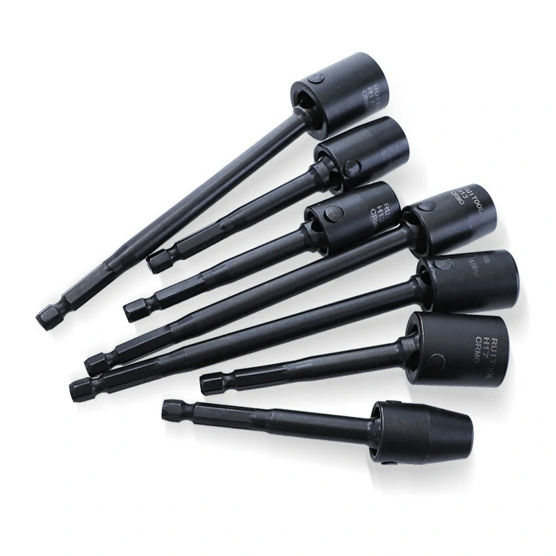 Universal Socket Adapter - 360 Degree Rotary Tool | 1/2 Square & 1/4 Hex | 100mm/150mm - Image 2
