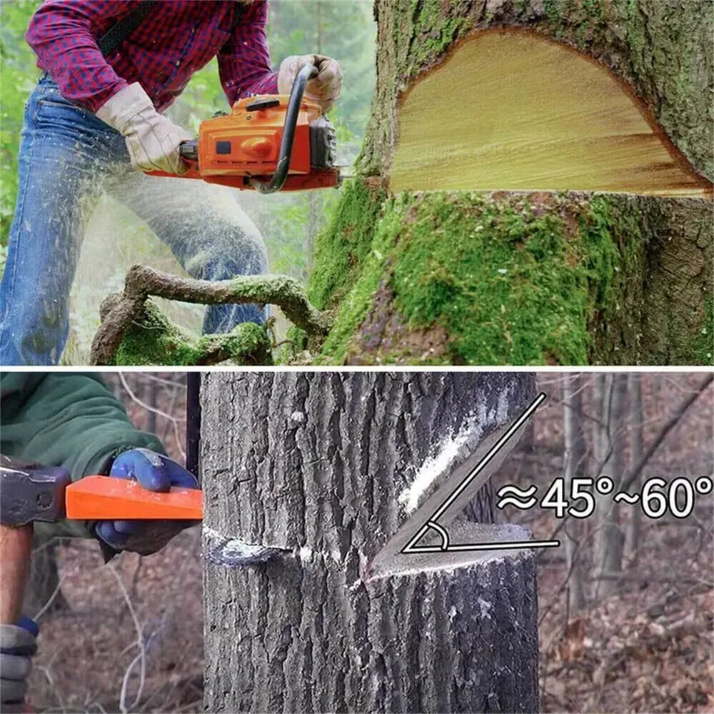 3pcs Tree Felling Wedges | 6 Chainsaw Wedges with Spikes for Safe Cutting - Image 5