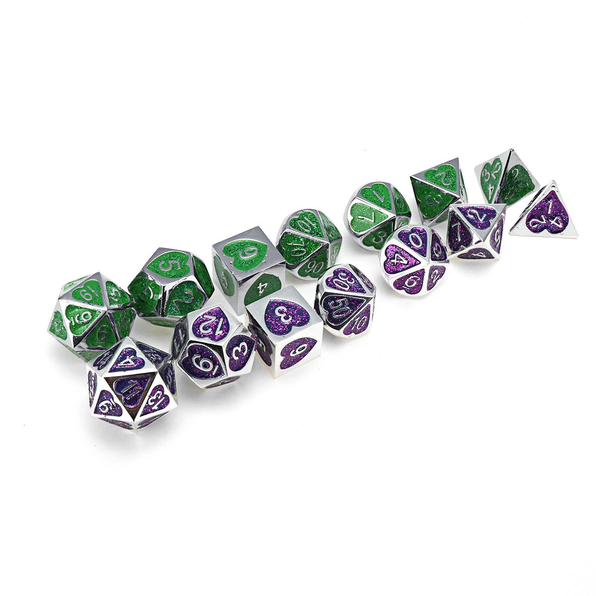 7PCS Metal D&D Dice Set - Polyhedral RPG Game Dice for Dungeons & Dragons - Image 2