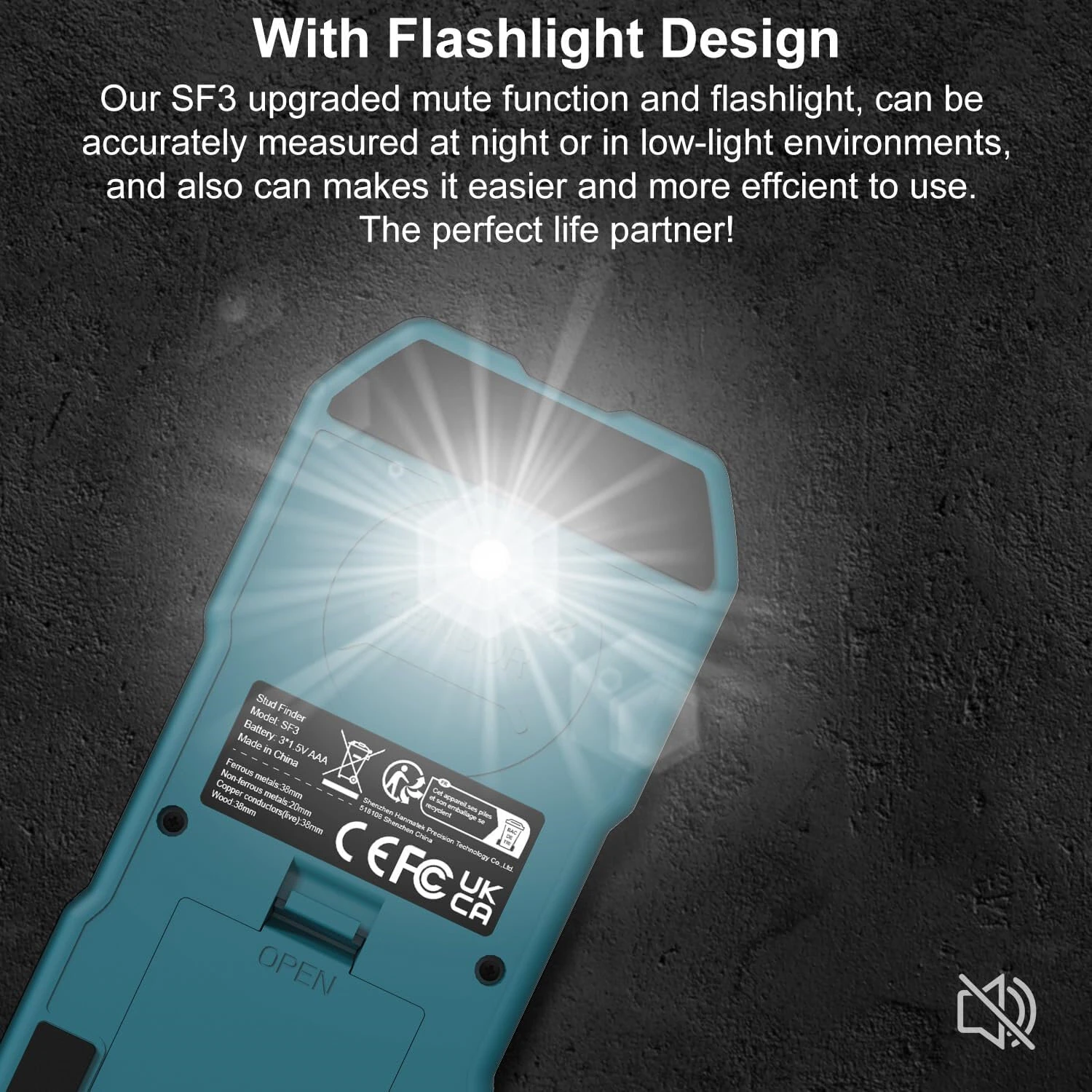 HANMATEK SF3 6-in-1 Stud Finder | Wall Scanner for Wood, Metal & Live Wires - Image 5