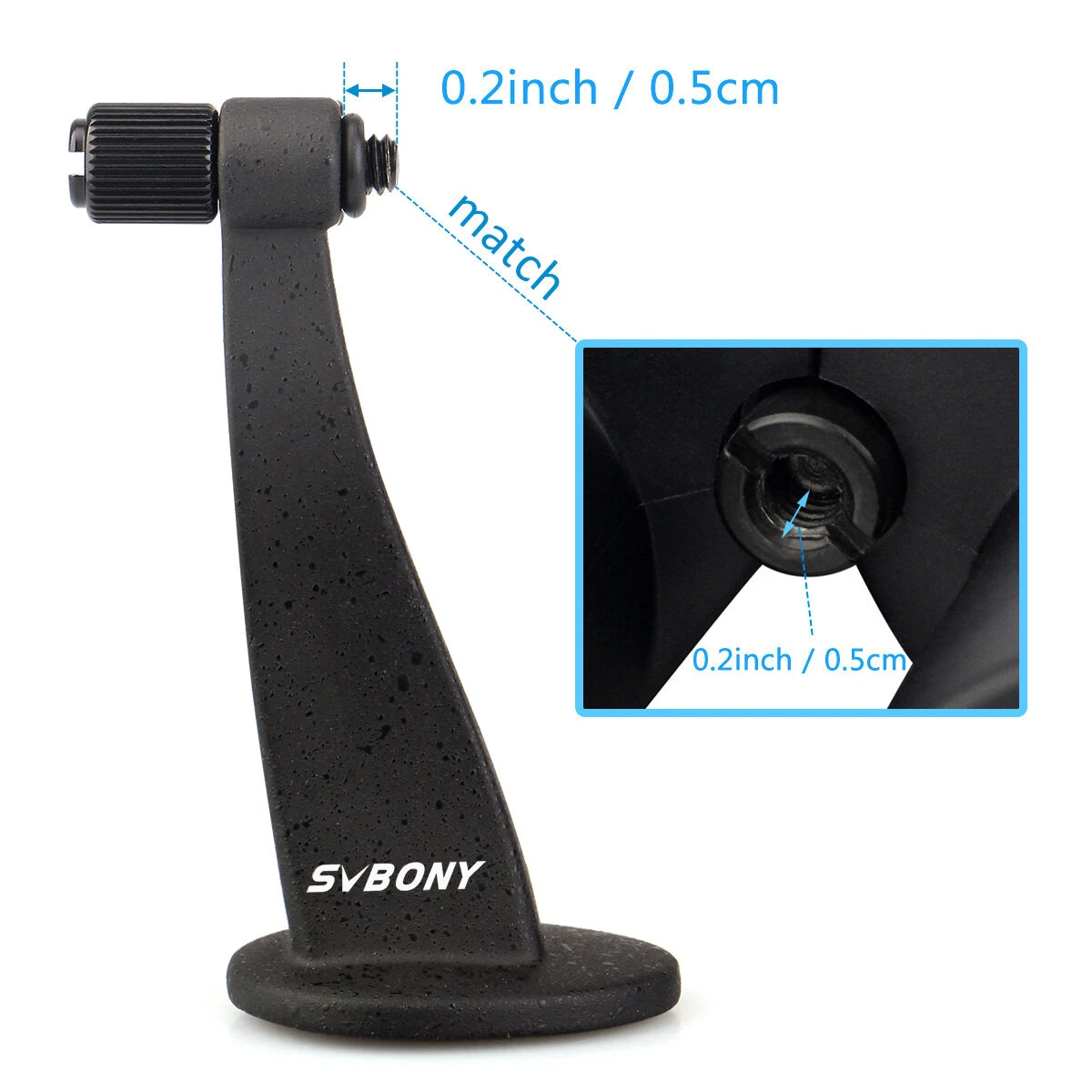 SVBONY SV111 Metal Binocular Tripod Adapter | 1/4 Inch Thread w/ Rubber Ring - Image 4