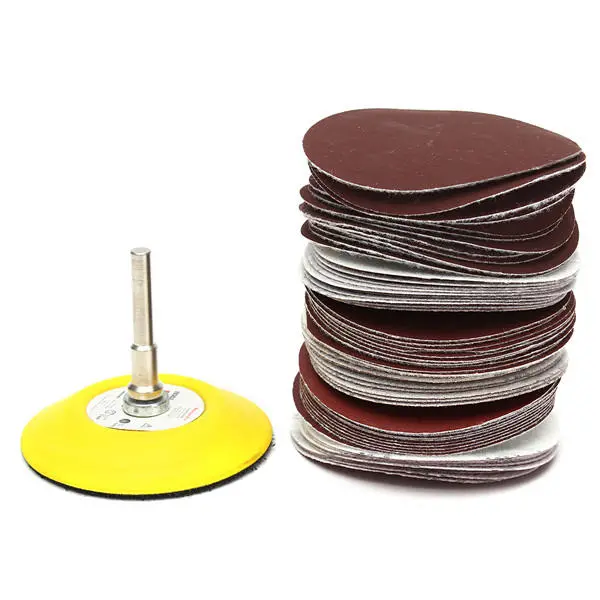 60pcs Sand Paper Mixed Set - 3 Inch Hook and Loop Sanding Pad Abrasives - Image 2