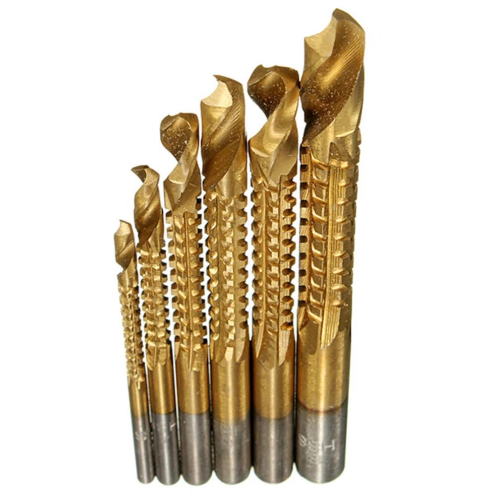 Titanium Drill Bit Set - 6Pcs Twist Drill Bits for Wood Metal Plastic - Image 5