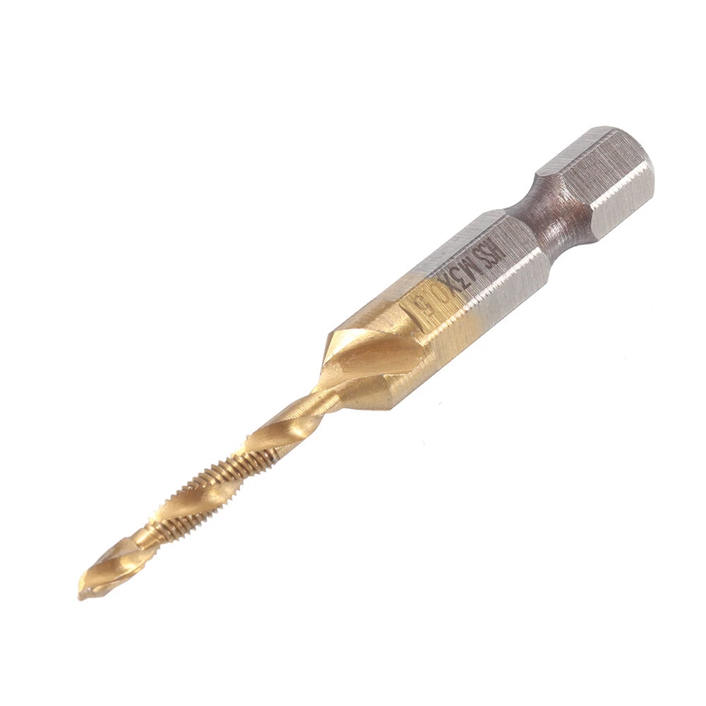 Drillpro 6Pcs M3-M10 HSS Titanium Drill Tap Bit Set | Countersink & Deburr - Image 2