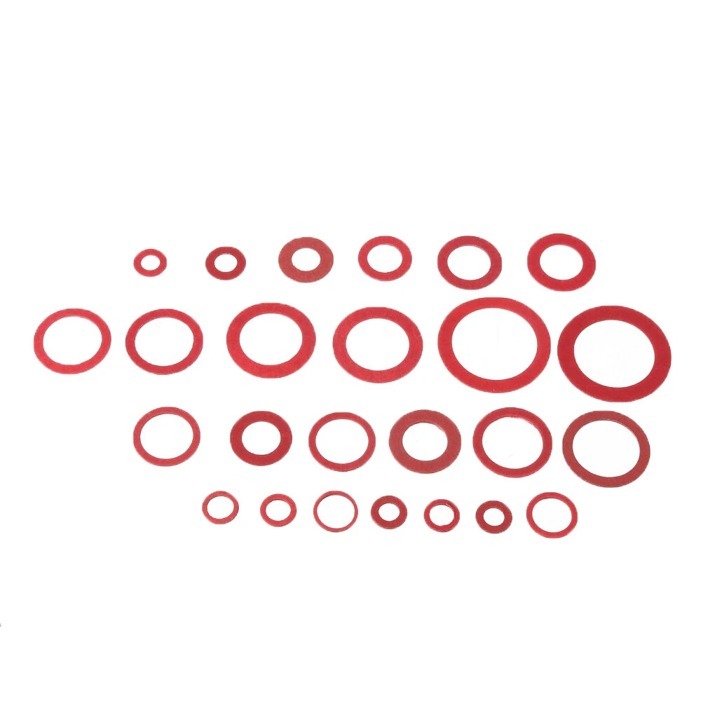 150/600pcs Steel Sealing Washer Assortment - Red Flat Ring Gaskets for Fittings - Image 5
