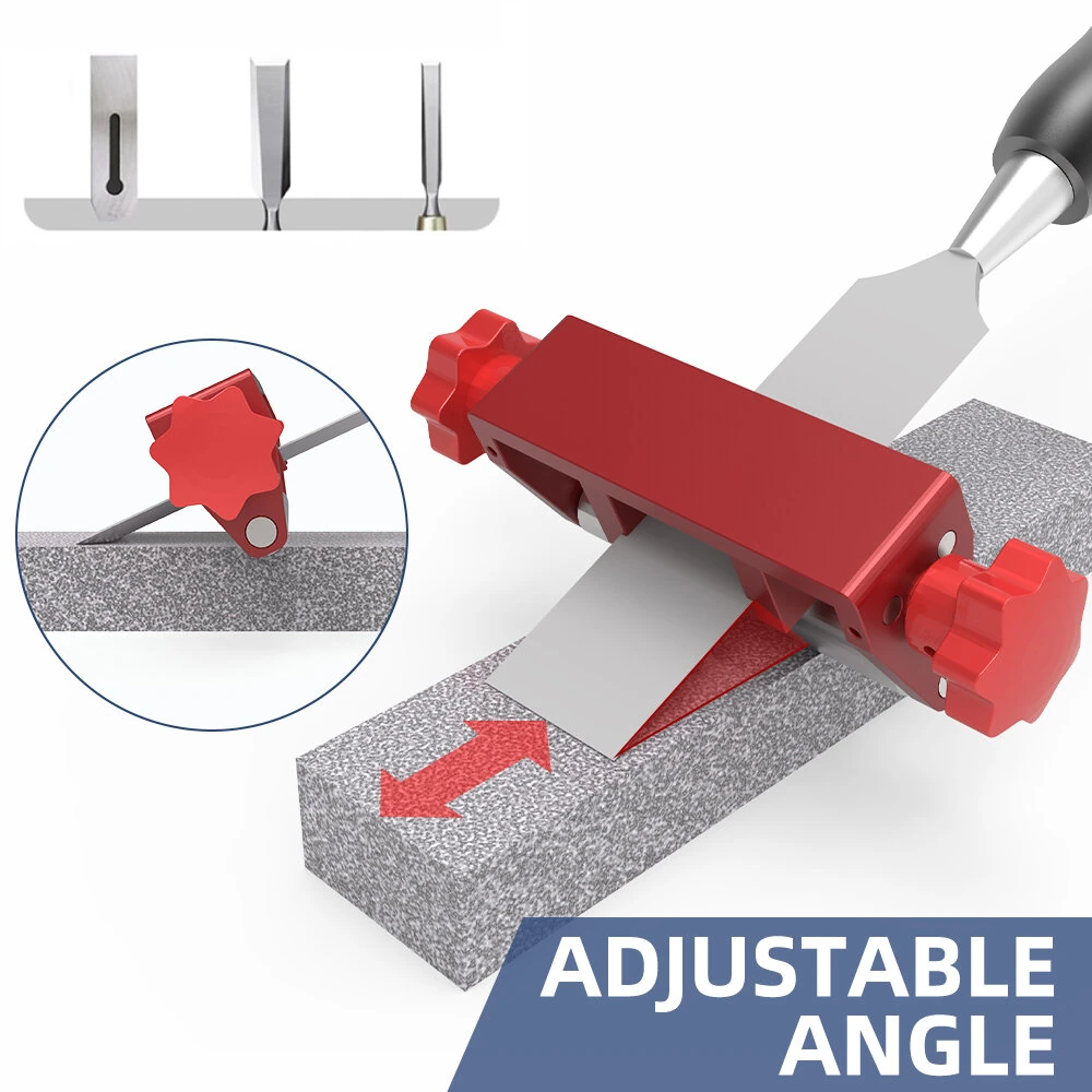 ENJOYWOOD Chisel Sharpening Jig & Honing Guide | 0.12-2.9In Width | 10-45° Angle Fixture - Image 3