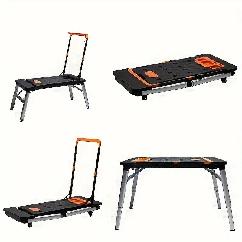 ONKEL.J 7-in-1 Folding Portable Workbench - Painted Work Table & Sawhorse - Image 3