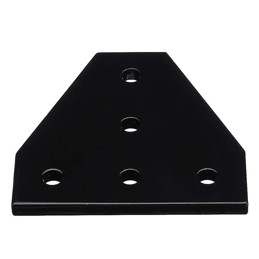 Machifit Black 5 Hole L Bracket | 90 Degree Corner Plate for 20mm 2020 Aluminum Profile - Image 2