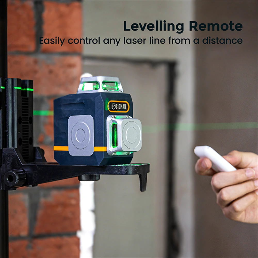 CIGMAN CM-720 Laser Level Tool - 2x360 Self-Leveling Line | Rechargeable Type-C | Magnetic Bracket - Image 4