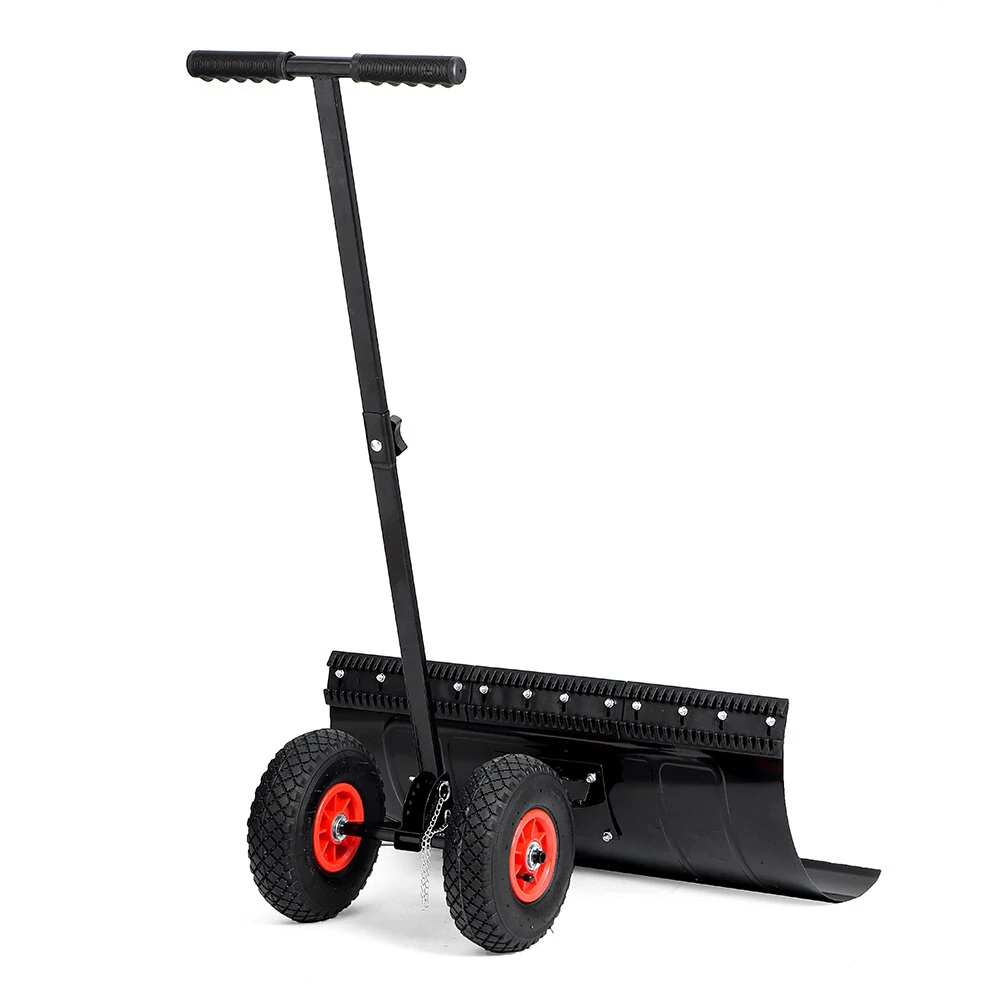 29 Inch Wheeled Snow Shovel - Adjustable Height & Multi-Angle Snow Pusher - Image 5