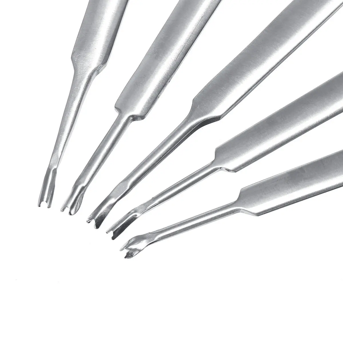 Silver Stainless Steel V/U-Shaped Leather Trencher Tools Kit - 95/113/116/118mm - Image 4