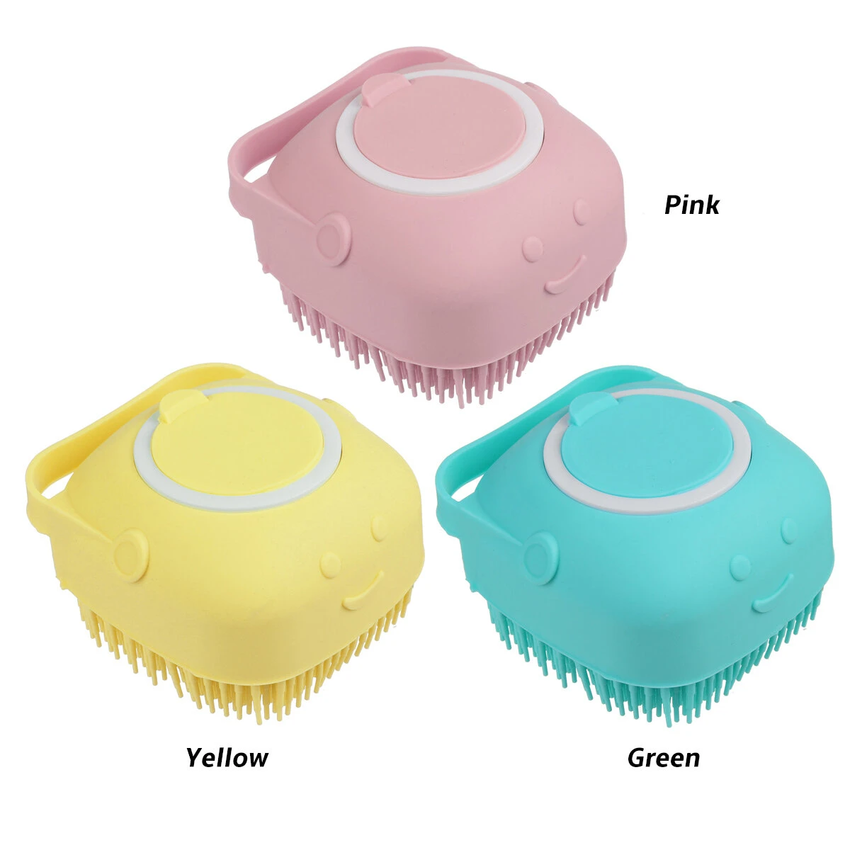 Pet Shower Brush - Soft Silicone with Soap Container - Compact & Durable Hand Tool - Image 4