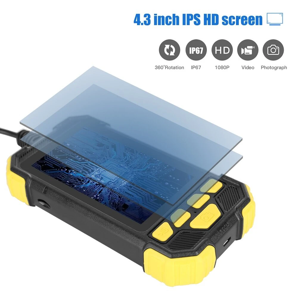 8mm 1080P HD Borescope Camera | 4.3 IPS Screen | Waterproof Hard Wire for Automotive & Industrial - Image 3