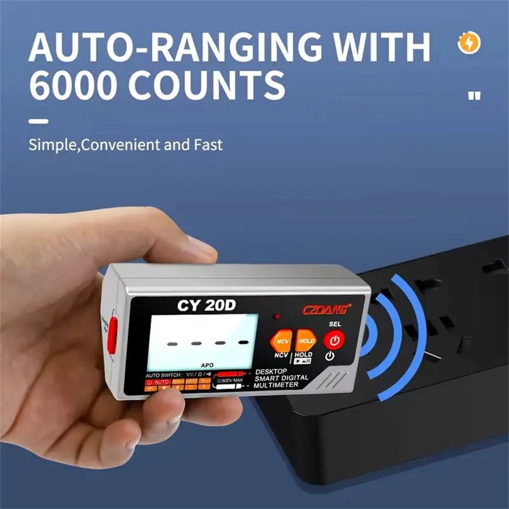 CZDANG Digital Multimeter - USB Rechargeable & Large LCD Display | High-Precision - Image 4