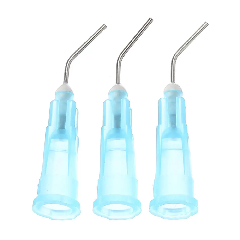 Dental Flow Sealant Composite Resin - 100pcs Bent Needle Tips with Flat Teeth - Image 3