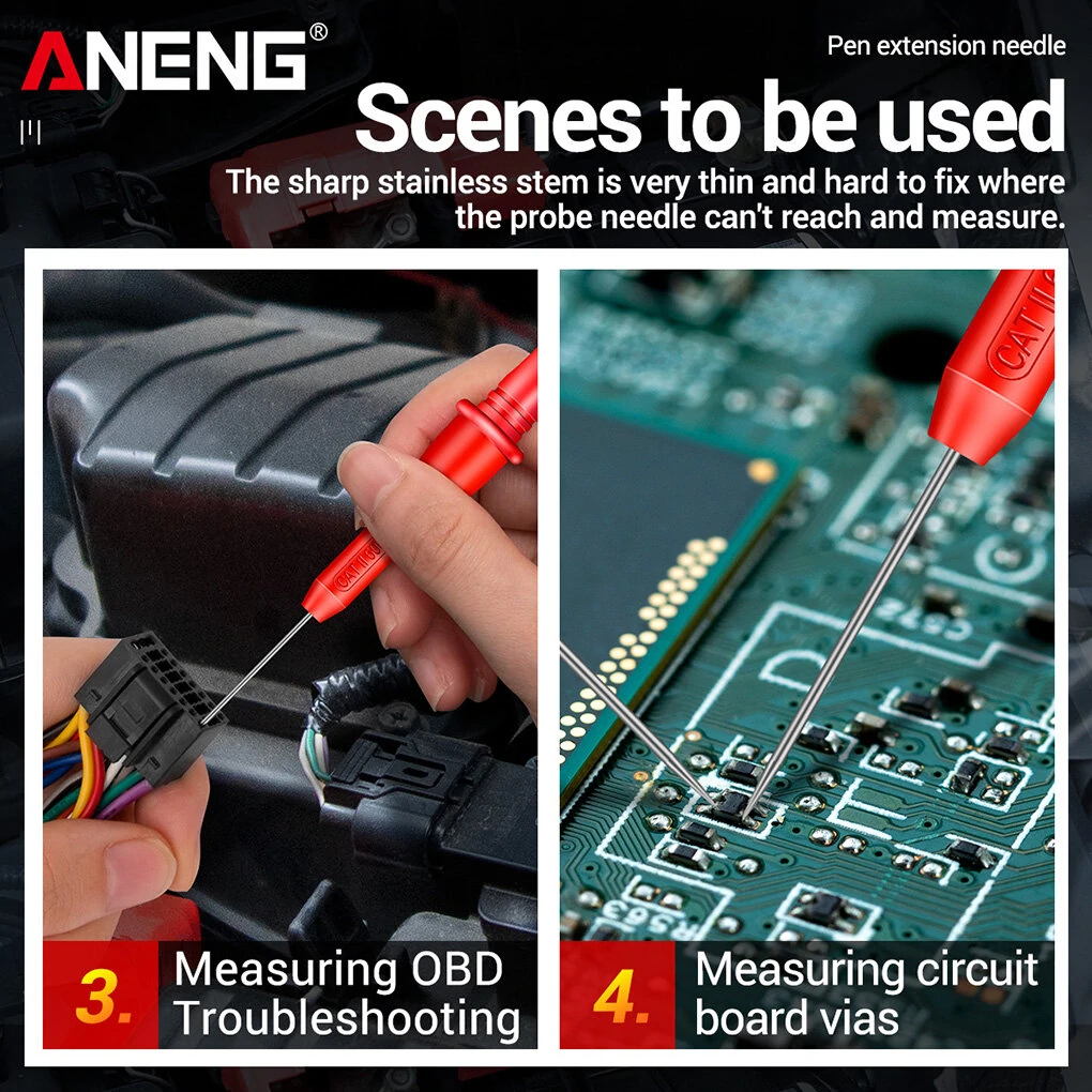 ANENG PT2002 Multimeter Probe | Stainless Steel Puncture-Free Tip for Auto - Image 2