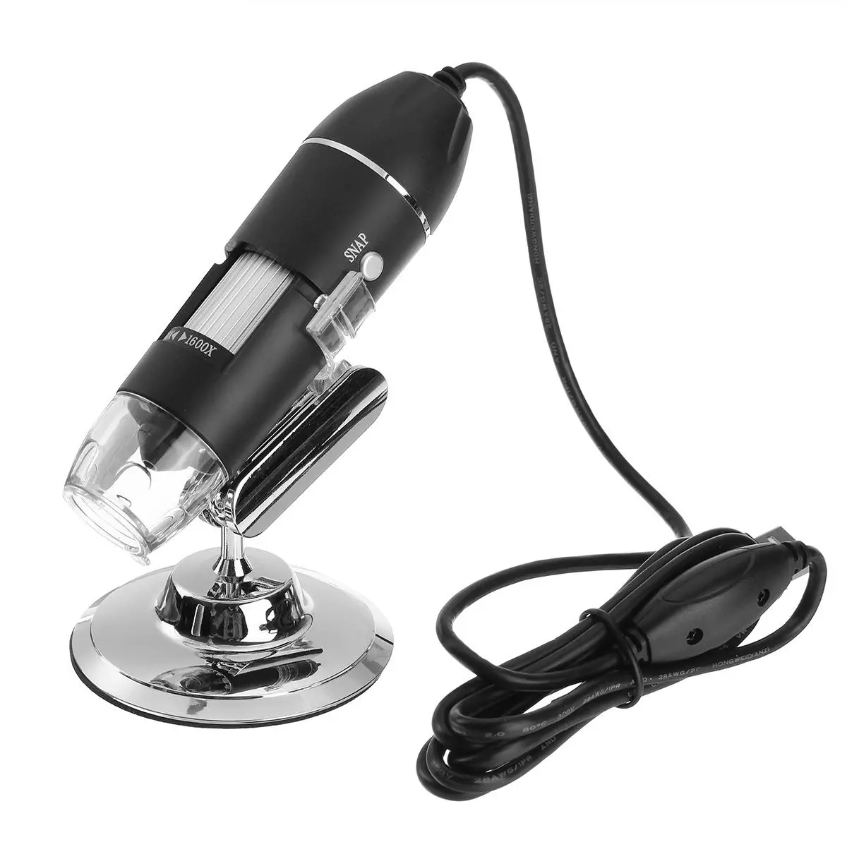 AmScope 1600X 2MP USB Digital Microscope | 8 LED Handheld Zoom Camera - Image 4