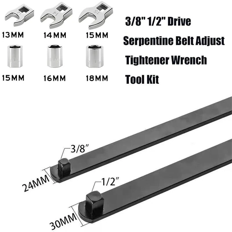Professional Automotive Belt Tensioner Tool Kit - High Strength Steel Repair Tool - Image 3