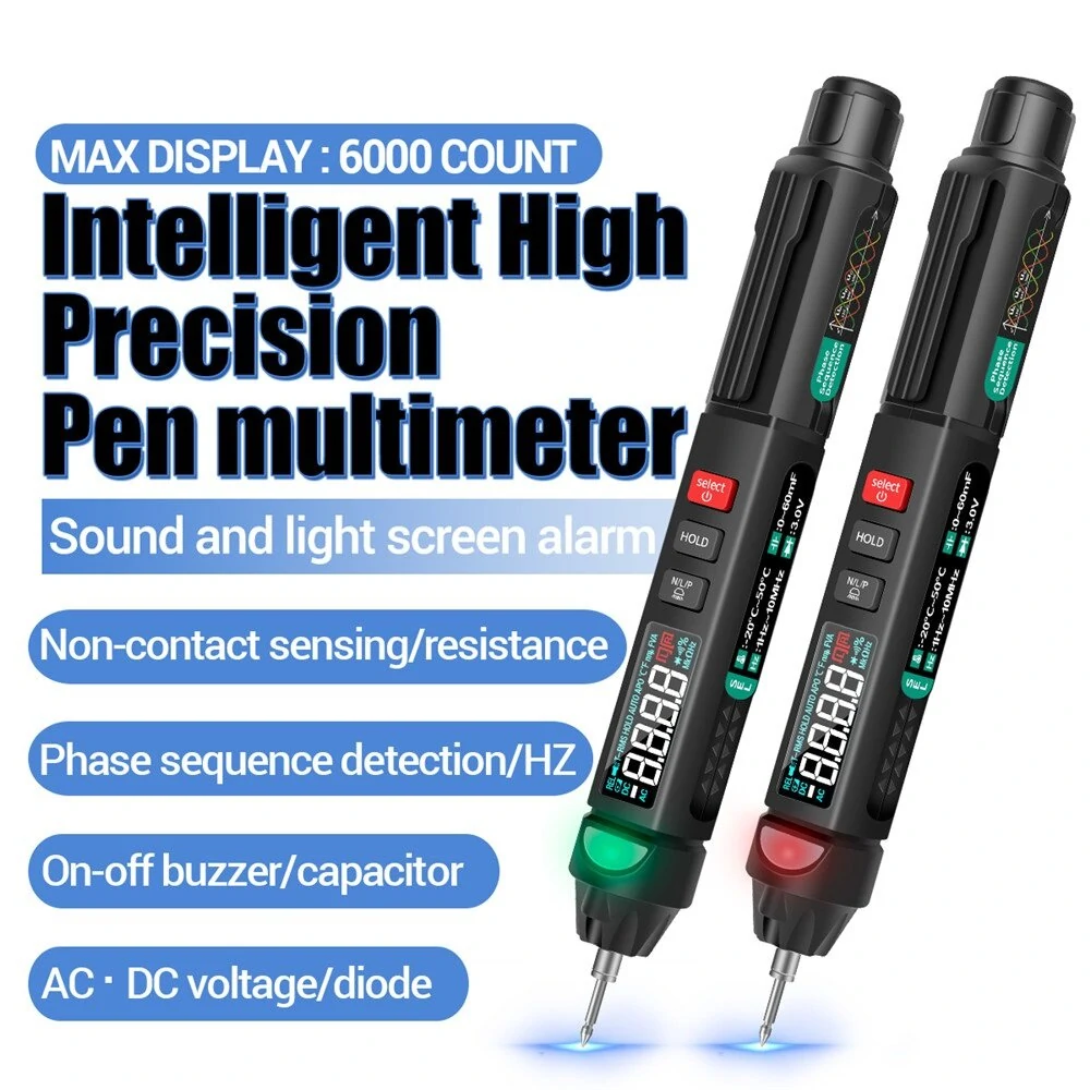 ANENG A3008 Digital Multimeter | 6000 Counts Auto Sensor Pen Tester & NCV Meter - Image 2