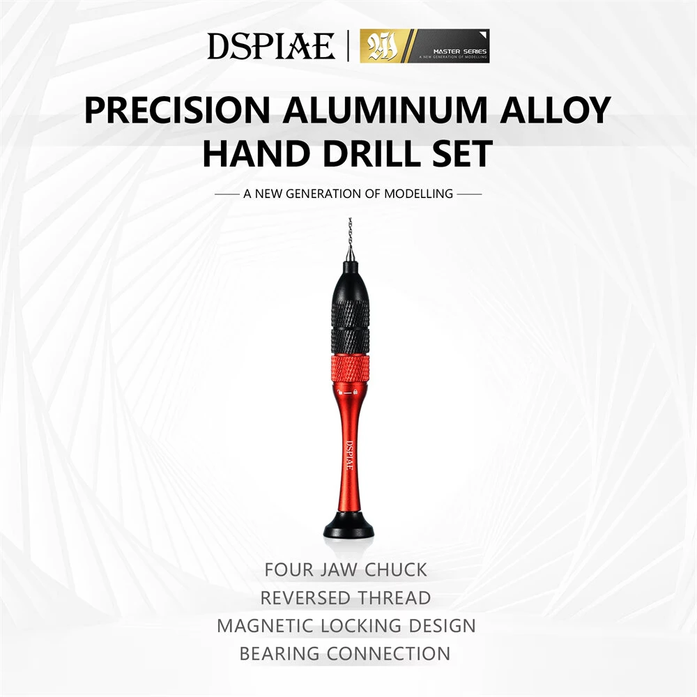 DSPIAE AT-SHD Precision Aluminum Hand Drill Set | Tungsten Steel Bits for Model Crafting - Image 2
