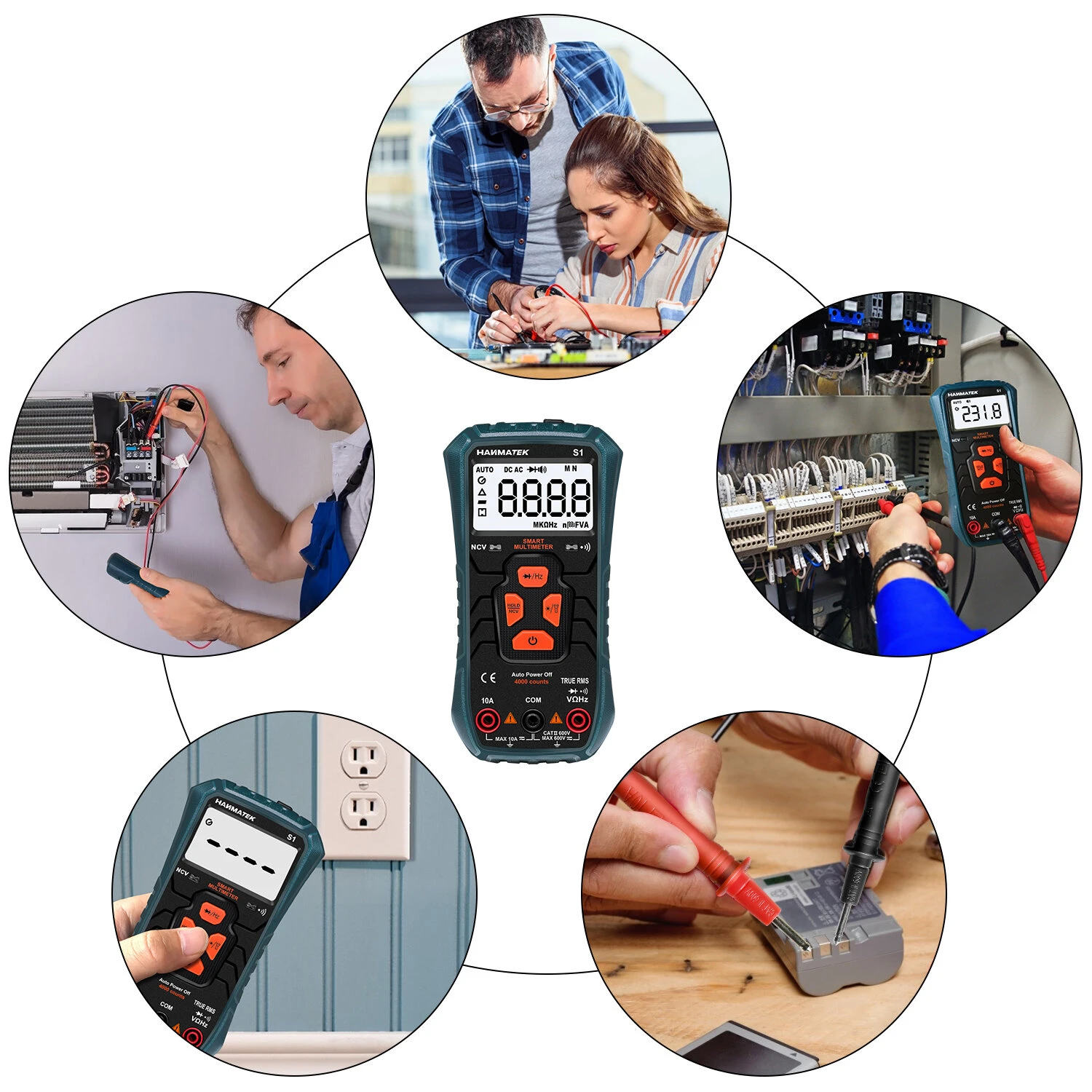 HANMATEK S1 Digital Multimeter | NCV Non-Contact Voltage & Backlit Display - Image 4