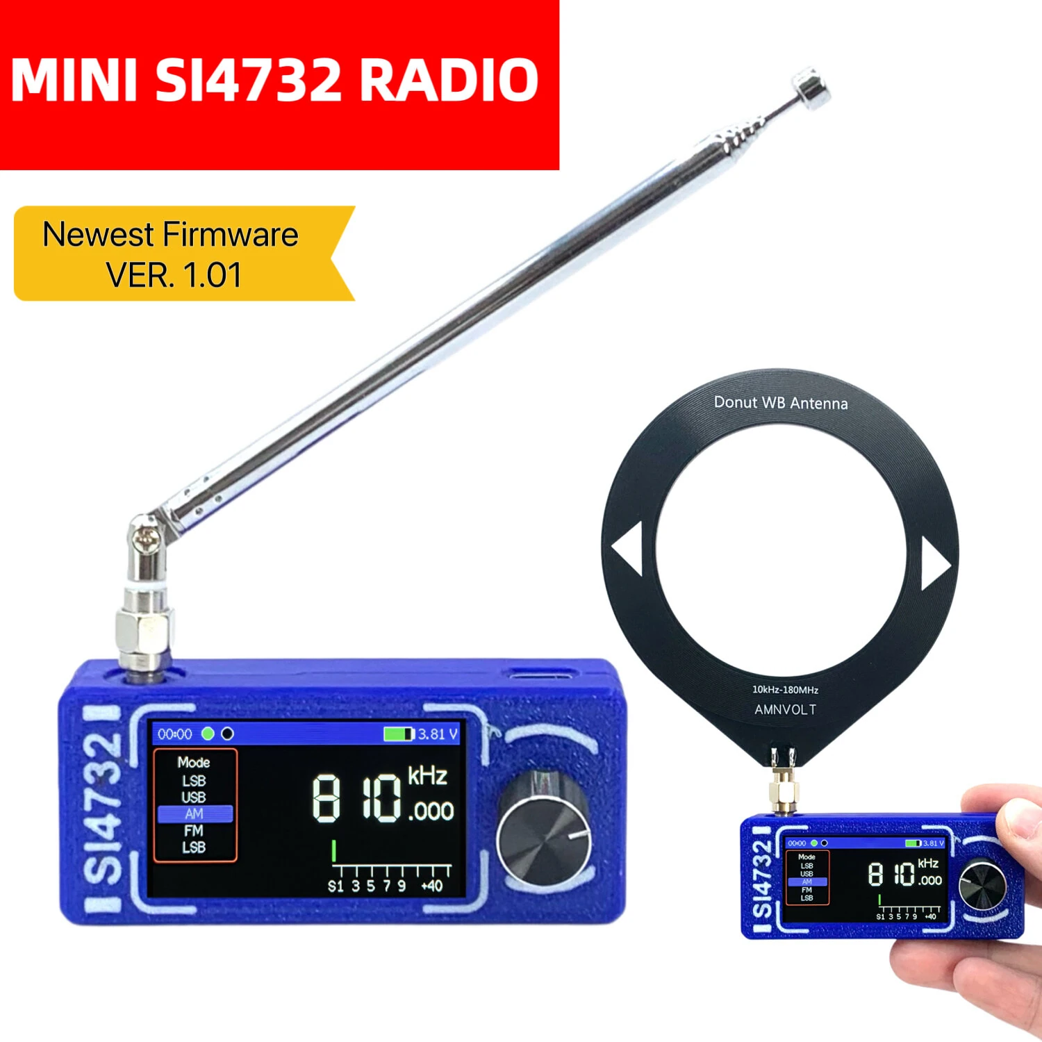 ATS MINI ESP32-S3 SI4732 Pocket Radio - DSP Receiver Full Band FM AM SW SSB | 1.9in IPS Screen - Image 4