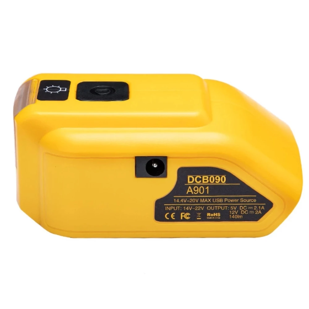 DeWalt LED Work Light - 140 Lumens for 14.4V/18V/20V Batteries with 2 USB Ports - Image 4