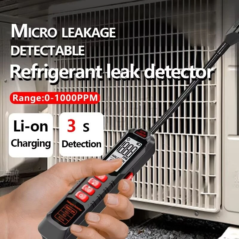 Professional HVAC Refrigerant Leak Detector - High Sensitivity for R22 R410A R134A | LED LCD Display - Image 3